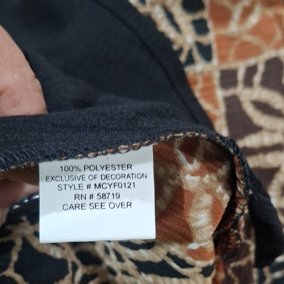 Notations Wome's Black and Brown Floral Jacket Size L - Picture 10 of 10